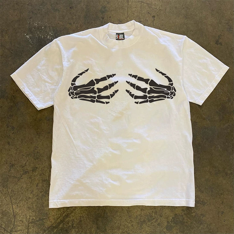 Skull Hands Graphic T-shirt