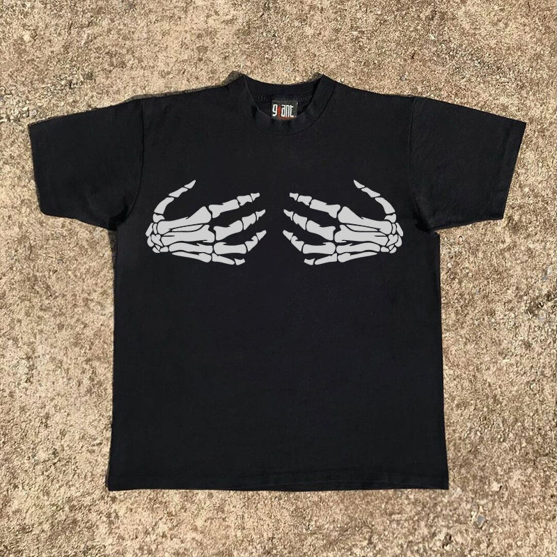 Skull Hands Graphic T-shirt