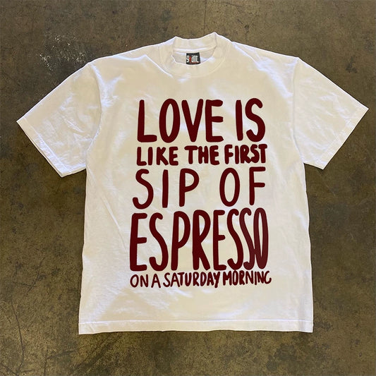 Love Graphic T-shirt with Quote