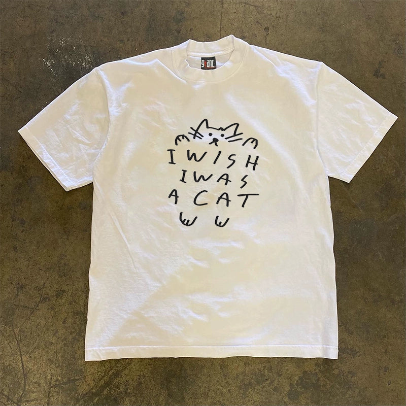 Cat wishes to be a Cat Graphic T-shirt