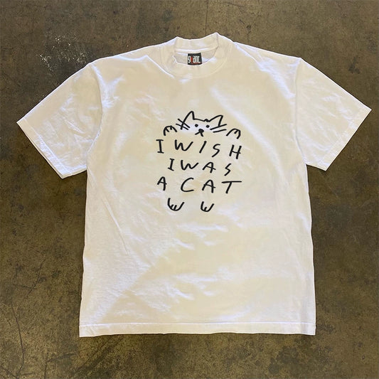 Cat wishes to be a Cat Graphic T-shirt