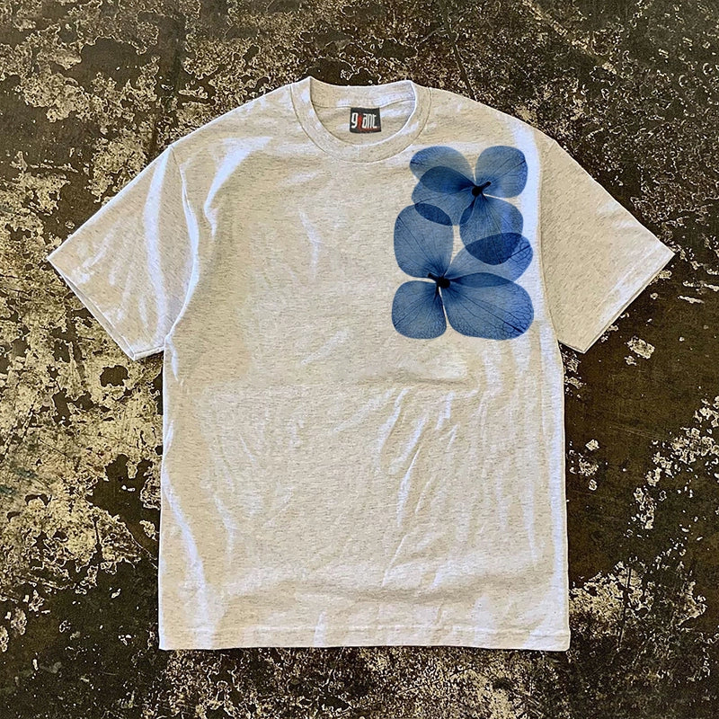 Blue Flowers Graphic T-shirt